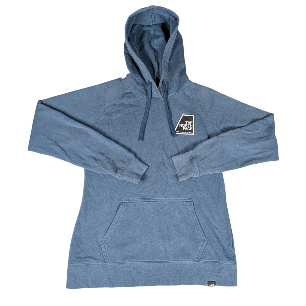 The North Face Hoodie Women Small Blue San Francisco 1966 Patch Pullover Exc